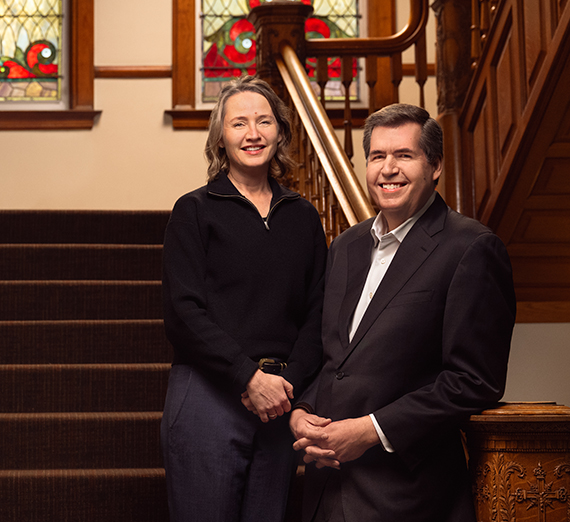 McCarthey Athletic Center draped in blue elegance